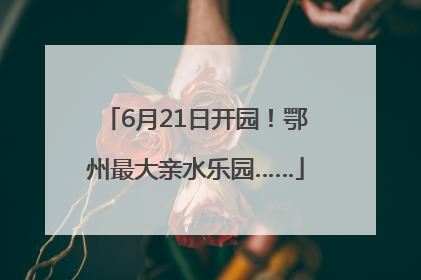 6月21日开园！鄂州最大亲水乐园……