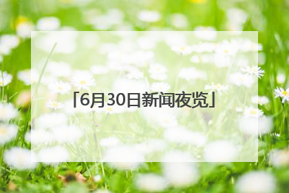 6月30日新闻夜览