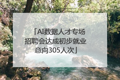 AI数据人才专场招聘会达成初步就业意向305人次