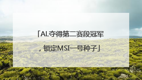 AL夺得第二赛段冠军，锁定MSI一号种子